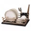 Kitchen Gold&Black Dish Drying Drainer Storage Rack 1 Tier Carousel 5