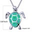 Bohemian Fire Opal Necklace For Women Green Blue White Green Tortoise Pendants Carousel 3