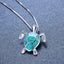 Bohemian Fire Opal Necklace For Women Green Blue White Green Tortoise Pendants Carousel 4