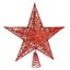 Christmas Tree Star Topper Xmas Tree Glitter Ornaments Party Decoration -Red Carousel 1