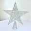 Christmas Tree Star Topper Xmas Tree Glitter Ornaments Party Decoration -Silver Carousel 2