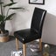 Dining Chair Covers PU Leather Waterproof Oilproof Stretch Dining Chair-Black Carousel 2