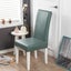 Dining Chair Covers PU Leather Waterproof Oilproof Stretch Dining Chair-Green Carousel 2