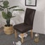 Dining Chair Covers Waterproof and Oilproof PU Leather Stretchable-Brown Lace Carousel 2