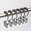12PCS Rust-Proof Stainless Steel Shower Curtain Hooks - Black Carousel 1