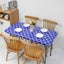 Elastic Fitted Vinyl Tablecloth Rectangular Picnic Table Cover-Blue Carousel 2