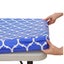 Elastic Fitted Vinyl Tablecloth Rectangular Picnic Table Cover-Blue Carousel 3