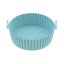 2PCS Reusable Non-Stick Air Fryer Silicone Pot Easy Clean Round Liner-Blue Carousel 1