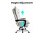 Office Chair with Footrest PU White Carousel 6