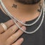 Men's 4MM Premium Iced Out Tennis Chain in Polished Silver Carousel 2