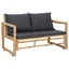 Garden Bench with Cushions Bamboo Toppki Carousel 1