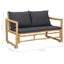 Garden Bench with Cushions Bamboo Toppki Carousel 2