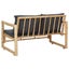 Garden Bench with Cushions Bamboo Toppki Carousel 4