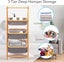Eco-Friendly Bamboo 3-Tier Laundry Organizer Carousel 4