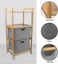 Bamboo 2-Tier Rack with 2 Drawers Carousel 5