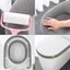 Warm Toilet Seat Cover Pads 4pcs Soft Bathroom Thick Warm Padded With Handle Toi Carousel 3