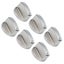 6Pcs 8mm Rotate Knob Zinc Alloy Control Knob Replacement for Kitchen Carousel 1