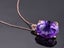 *CLEARANCE* Beautiful Amethyst Necklace / 925 Silver / Rose Gold Carousel 5