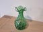 Superb Green with White Speckles Art Glass Vase Carousel 9
