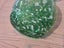 Superb Green with White Speckles Art Glass Vase Carousel 10