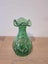 Superb Green with White Speckles Art Glass Vase Carousel 14