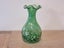 Superb Green with White Speckles Art Glass Vase Carousel 15