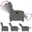 Massage Recliner Chair Dark Grey Fabric Tioila Carousel 7