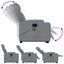 Stand Up Massage Recliner Chair Light Grey Fabric Txbppna Carousel 6