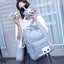Cartoon Cute Canvas Printed Emoji Cat Four-Piece Backpack Korean School Bag 4-6 Carousel 3