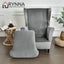 Wingback Sofa Covers Velvet *Grey Carousel 1