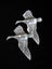 Pair of Ducks Hand cast English Pewter pin Carousel 2