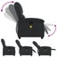 Massage Recliner Chair Black Real Leather Txbpaio Carousel 5