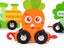 21-Piece Wooden Fruit Vegetable Train Toy Set Toddler Montessori Educational Toy Carousel 4