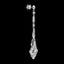 Art Deco Inspired 14k White Gold 1.69ctw Diamond & Emerald Dangle Drop Earrings Carousel 5