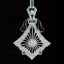 Art Deco Inspired 14k White Gold 1.69ctw Diamond & Emerald Dangle Drop Earrings Carousel 7