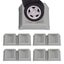 8PCS Rubber Caster Cups Furniture Wheel Stoppers Floor Protector for Bed Office Carousel 3