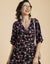 Moomaya V Neck Printed Rayon 3/4 Sleeve Wrap Dress - Women's Stylish Wrap Carousel 7