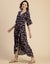 Moomaya V Neck Printed Rayon 3/4 Sleeve Wrap Dress - Women's Stylish Wrap Carousel 8