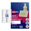 Avery Laser Label Clear L7563 14Up Pack Of 25 Carousel 1