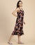 Moomaya Sleeveless V Neck A-Line Printed Rayon Dress - Women's Elegant Carousel 3