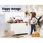 Keezi Kids Wooden Toy Chest Storage Blanket Box White Children Room Organiser Carousel 4