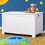 Keezi Kids Wooden Toy Chest Storage Blanket Box White Children Room Organiser Carousel 7