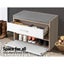 Artiss Shoe Cabinet Bench Shoes Storage Organiser Rack Fabric Seat Wooden Carousel 4