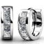 18K White Gold Crystal Huggie Earrings "Jasmine" Carousel 1