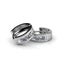 18K White Gold Crystal Huggie Earrings "Jasmine" Carousel 3