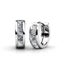 18K White Gold Crystal Huggie Earrings "Jasmine" Carousel 5