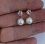 Rose Gold Stud Crystal Pearl Earrings Tanya" Carousel 4