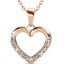 Rose-Gold Crystal Heart Shaped Necklace "Sylvia" Carousel 1