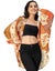 Moomaya Long Sleeves V Neck Boxy Printed Shrug - Women's Boho Printed Carousel 1