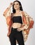 Moomaya Long Sleeves V Neck Boxy Printed Shrug - Women's Boho Printed Carousel 5
